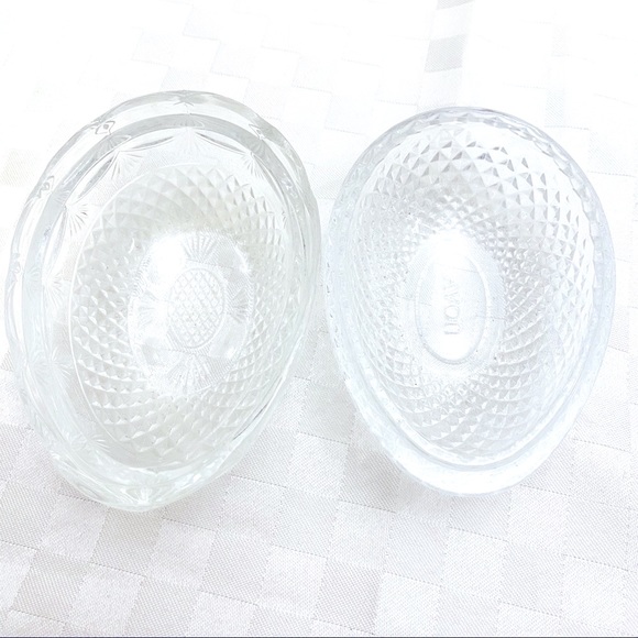 Vintage Avon Fostoria Crystal Egg Shape Dish - Picture 6 of 7